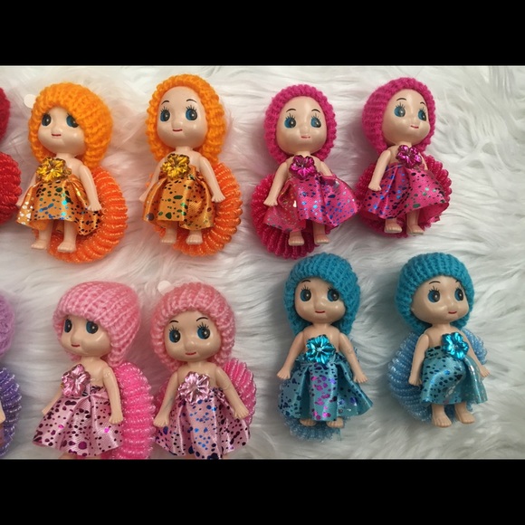 6 pairs of doll motif ponies - Picture 2 of 6